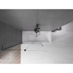 MEXEN/S - Velar L dvoukřídlá posuvná vanová zástěna 120 x 150, transparent, grafit kartáčovaná 896-120-003-01-66