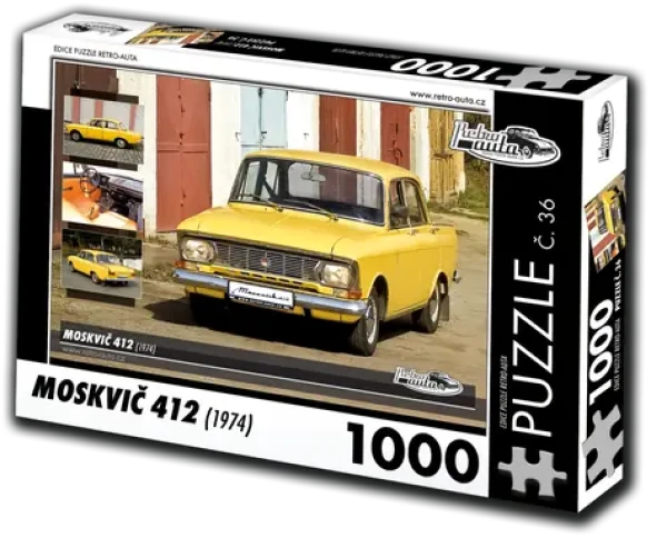 RETRO-AUTA Puzzle č. 36 Moskvič 412 (1974)