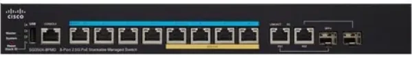 Cisco SG350X-8PMD / switch / 8x 100/1000 RJ-45 / 2x Combo Gbps / PoE / QoS / VLAN (SG350X-8PMD-K9-EU)