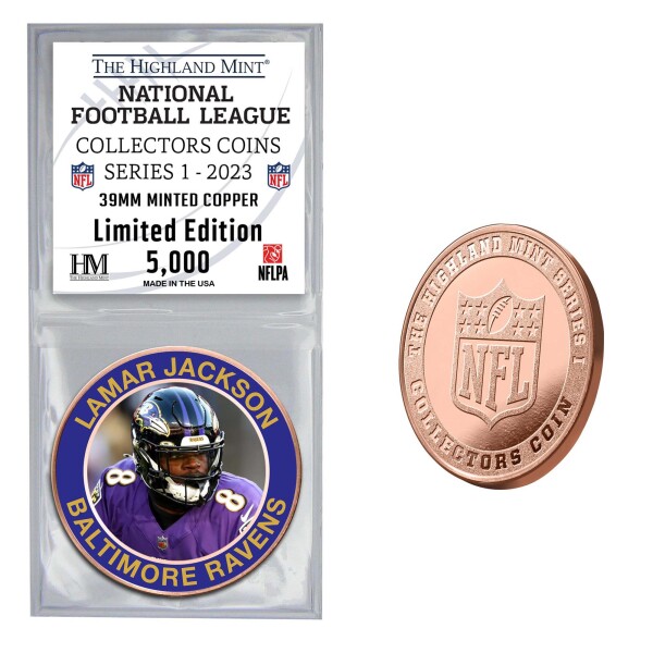 Mince Baltimore Ravens NFL Collectors Coins Series 1 Lamar Jackson