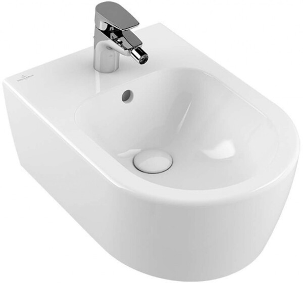 VILLEROY & BOCH - Avento Závěsný bidet 530x370 mm, otvor pro baterii, CeramicPlus, Stone White 540500RW