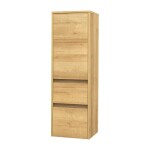 Mereo Opto koupelnová skříňka vysoká 125 cm, levé otevírání, dub Riviera CN924LN