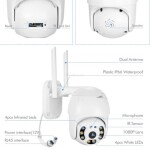 R2INVEST WIFI bezdrátová otočná 2MPX full HD video monitorovací kamera IR LED PIR