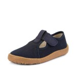 Chlapecké plátěné barefoot přezůvky CANVAS T-BAR DARK BLUE Froddo G1700439 - 35