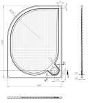 GELCO - Sprchová vanička ARCA PA12090P 1200x900 profilovaná, pravá PA12090P