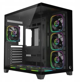 Rampage SEALITE černá / PC skříň / Tvrzené sklo / 7x ARGB PWM ventilátor (SEALITE-BLACK)