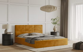 FRONTI Postel TIVOLI 120x200 zlatá s úložným prostorem