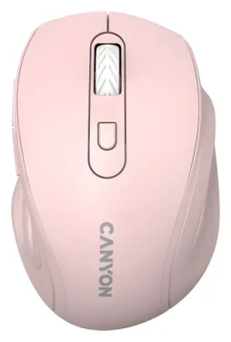 Canyon OnClick 20 růžová / Optická bezdrátová myš / 2,4 GHz / 6 tlačítek / 1600 DPI / tichá (CNE-CMSW20P)