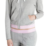 Mikina s kapucí QS5667E šedo-růžová - Calvin Klein S