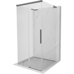 MEXEN/S - Rox-3S L sprchový kout 3 stěnný , posuvný 95 x 95, transparent, grafit kartáčovaná 8C2L-095-095-66-00-3S
