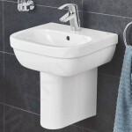 GROHE - Euro Ceramic Umývátko s přepadem, 450x400 mm, PureGuard, alpská bílá 3932400H