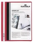 Durable Duraplus červená / Rychlovazač / A4 / Průhledná kapsa / Kovová spona (257903)