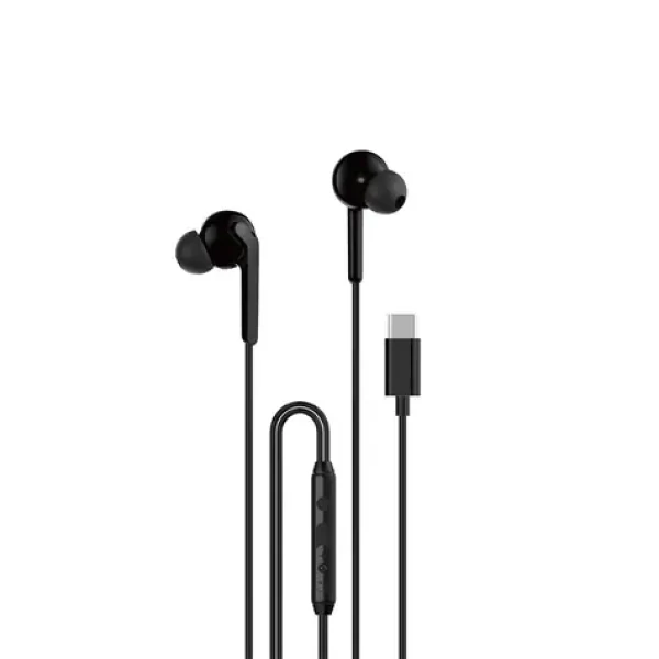 Dudao X3C drátová sluchátka do uší černá / s mikrofonem / USB-C / 1.2 m (164547)
