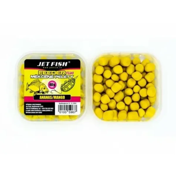 Jet Fish Fluo měkčené pelety Ananas/Mango 40g (100596)