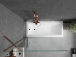 MEXEN/S - Next vanová zástěna FIX 90x150, transparent, růžové zlato 895-090-000-00-00-60