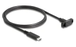 Delock USB-C 10 Gbps 1 m černá / Prodlužovací kabel / USB 3.2 Gen 2 / panelová zásuvka - zástrčka (87824)