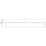 MEXEN - Orio čelo pro koupelnovou skříňku 160 x 20, černá mat 91A10-1600-235-1-71