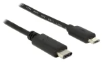 DeLock USB-C - Micro-USB B černá / Kabel / USB 2.0 / 1 m / 480 Mbit/s (83602)