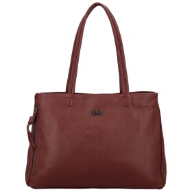 Módní dámská koženková kabelka na rameno Coveri Temari, vínová