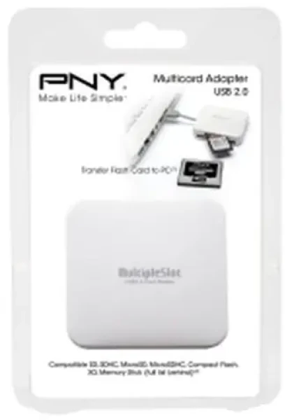 PNY All in One / Čtečka paměťových karet / USB 2.0 / bílá (AXP724)