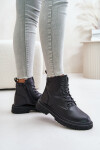Zateplené botky workery dámské OO274A126 černé 37