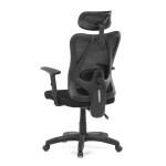 Židle kancelářská, nastavitelný podhlavník, potah černá síťovina mesh, mechanika permanent kontakt