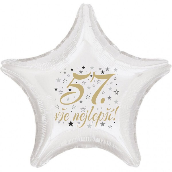 57. narozeniny balónek hvězda Balonky.cz 57. narozeniny balónek hvězda Balonky.cz