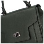 Luxusní dámská kožená kabelka do ruky Lúthien, tmavě zelená