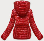 Červená prošívaná dámská bunda kapucí model 16151098 Červená S'WEST