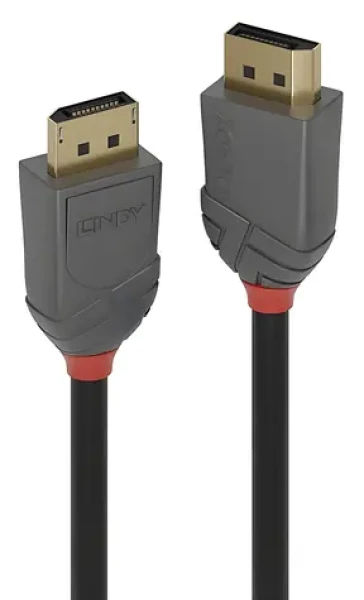 Lindy Anthra Line DisplayPort 1.4 kabel černá / Přípojný kabel / DisplayPort - DisplayPort / 2 m / 8K / 60 Hz (36482)