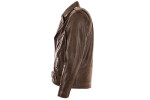 Pánská Kožená Bunda Křivák Professional Brown Brixton Hnědá Velikost: 8XL