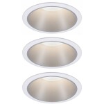 Paulmann 92907 Whirl LED vestavné svítidlo, LED, pevně vestavěné LED, 4.9 W, hliník (kartáčovaný), saténová, sada 3 ks