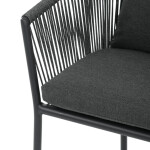 Zahradní židle, hliník, látka, šedá, AZC-C1179 GREY