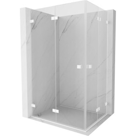 MEXEN/S - Lunar-F Duo sprchový kout skládací dveře 95 x 90, transparent, bílá 836-095L-090P-20-00
