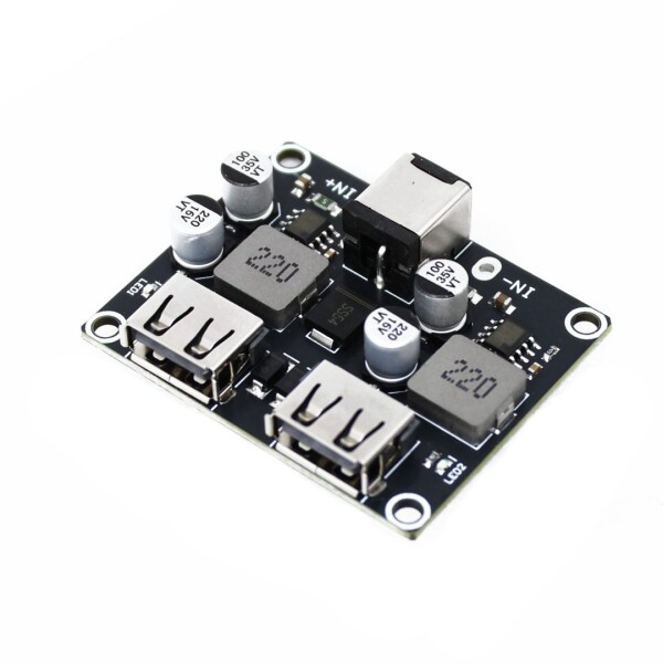 Modul rychlé nabíječky, step-down 12-24V s čipem pro rychlé nabíjení - 2x USB-A - QC3.0, FCP