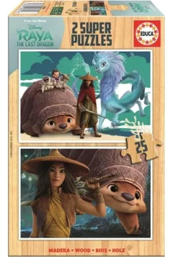 EDUCA Dřevěné puzzle Raya a drak