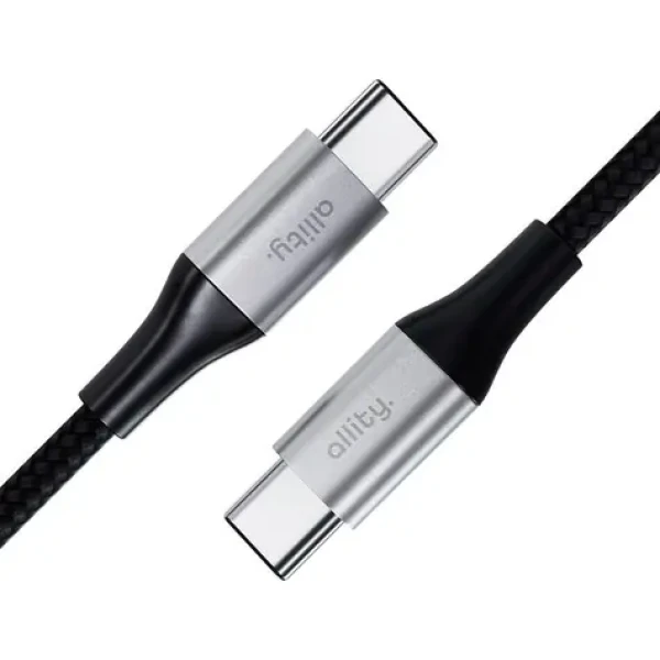 Allity AUC-01 Datový kabel USB-C/USB-C 1m 100W černá (DATUSBC100WALLBK)