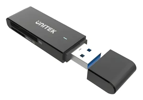Unitek Y-9327A černá / Čtečka paměťových karet / USB 3.2 Gen 1 Type-A / SD microSD / 2 sloty (Y-9327A)