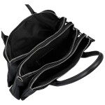 Módní dámská kožená kabelka do ruky Sawina, černá