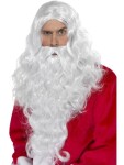 Santa sada s bílou parukou a vousy 38317