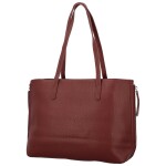 Módní dámská koženková kabelka na rameno Belle, vínová