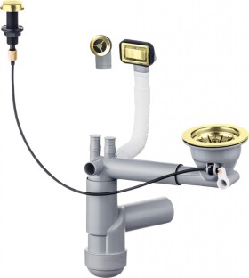 DEANTE - Sifon zlato - Náhradní sifonová sada, 1 - bowl ZXY_Z911