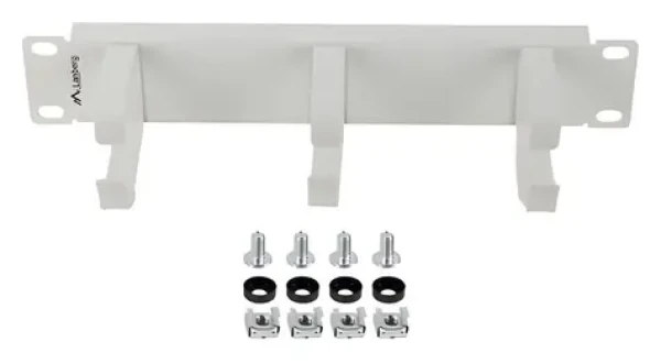 Lanberg 10" organizér kabelů 3 kroužky Typ B šedý / Organizér kabelů / 1U / kov (AK-1702-S)
