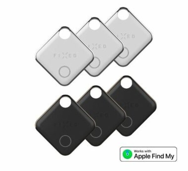 FIXED Smart tracker Tag s podporou Find My 6 ks 3x černá + 3x bílá (FIXTAG-6PACK-BKWH)