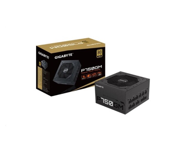 GIGABYTE zdroj P750GM, 750W, 80plus gold, modular, 120 mm fan EDF_524086