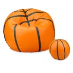 FRONTI Sedací vak - míč basketballový + taburet - oranžový