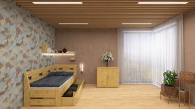 HP-Nábytek Jednolůžková postel TARA - SMRK ROZMĚR: 120 x 200 cm