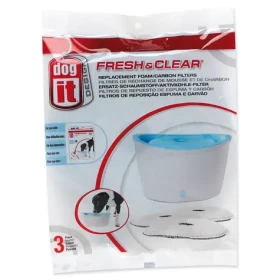 Dogit Náhradní filtr uhlí a molitan pro FreshClear / Filtr do fontány / 3 ks (104-91401)