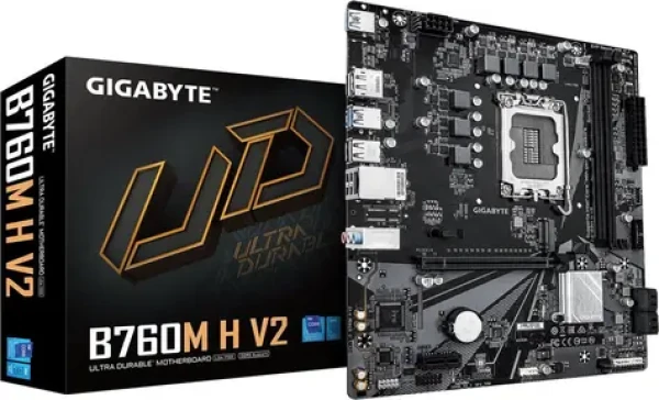 GIGABYTE B760M H V2 / B760 / LGA1700 / 2x DDR5 / 4x SATA III / USB / 1x PCIE x16 / 1x GLAN / 1x M.2 / mATX (B760M H V2)