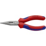 Knipex 26 26 200 T Půlkulaté kleště s břity VDE s připevňovacím okem 200mm / úzké ploché kleště /40° / délka čelistí:73m (26 26 200 T)